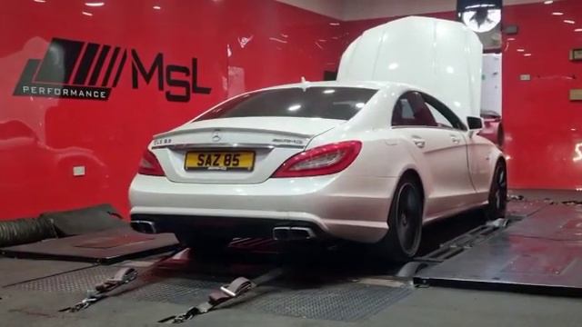 Mercedes CLS63 AMG stage 2 remap & dyno package with decat downpipes & resonator delete at MSL