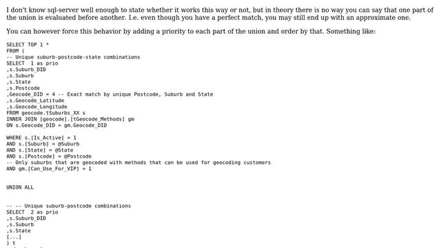 Databases: UNION ALL or other ways to return first row of result-set (5 Solutions!!) смотреть онлайн