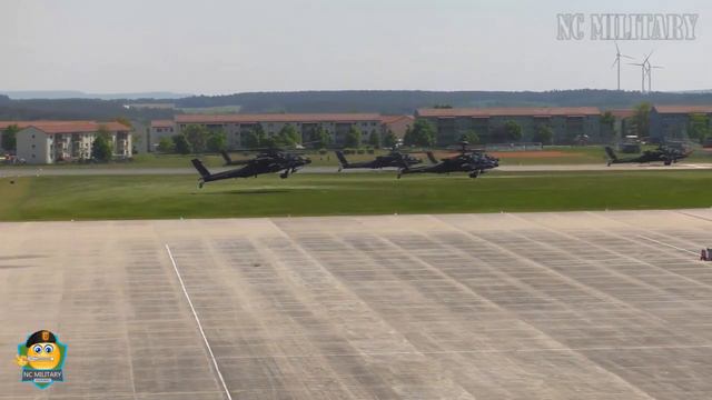 CH-47 Chinook and AH-64 Apache Conduct Helicopter Formation Flight смотреть онлайн