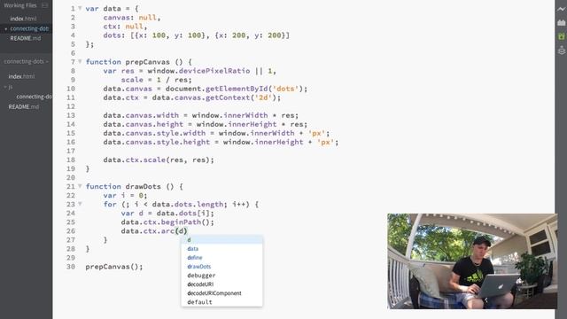 Connect the Dots Game with Javascript - Part 4 : Canvas Arc смотреть онлайн