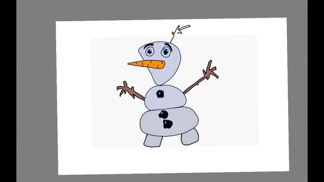 Олаф снеговик и Холодное приключение.Как рисовать на планшете пером.IPad. смотреть онлайн