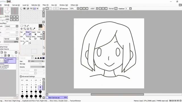 [Tutorial] Como dibujar en Paint Tool Sai con Mouse y la herramienta Curva. смотреть онлайн
