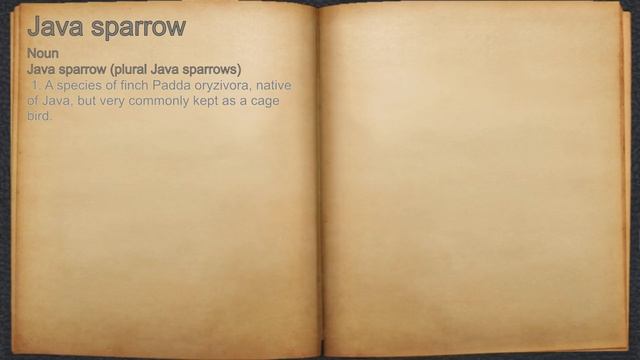 What does Java sparrow mean? смотреть онлайн