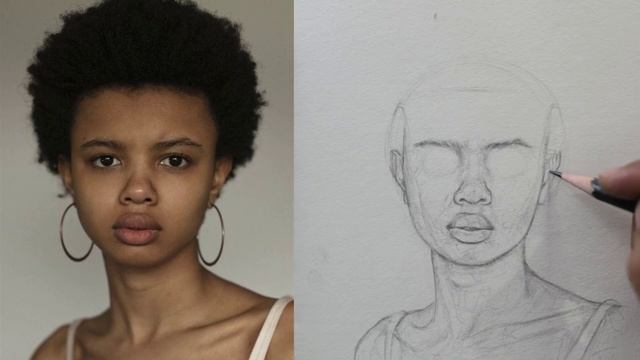Mastering Feminine Portraits: Loomis Method Girl Drawing Guide - One pencil drawing смотреть онлайн