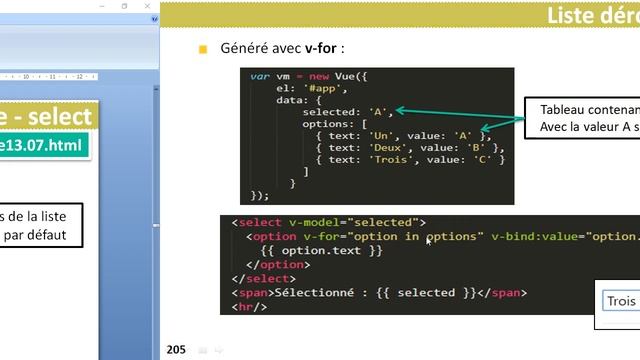VueJS 13.07 sélection option tableau 1307 смотреть онлайн