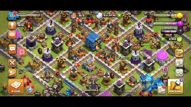 Прокачка 12 ТХ в clash of clans в реальном времени день 18 | day 18 смотреть онлайн