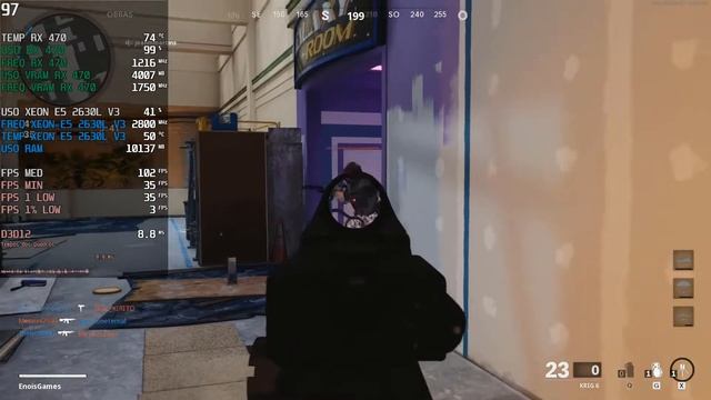 Test Call Of Duty Black Ops Cold War Xeon E5 2630L V3 + Rx 470 смотреть онлайн