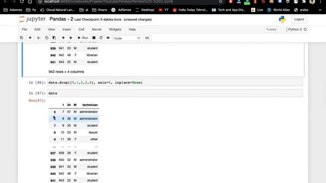 Python Pandas Kütüphanesi Eğitim Serisi - 2 - sep, drop, sütun ekleme смотреть онлайн