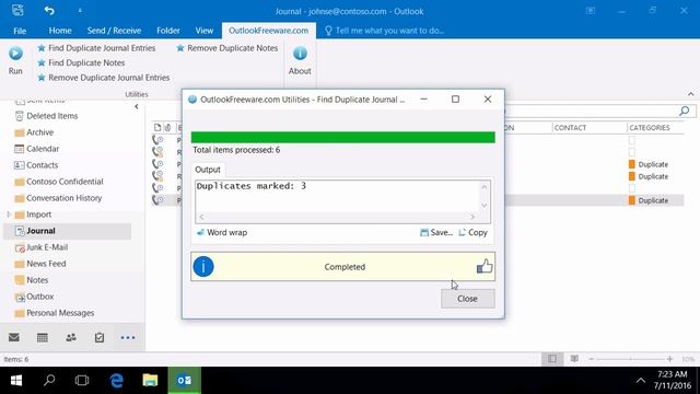 Find Duplicate Outlook Journal Entries смотреть онлайн