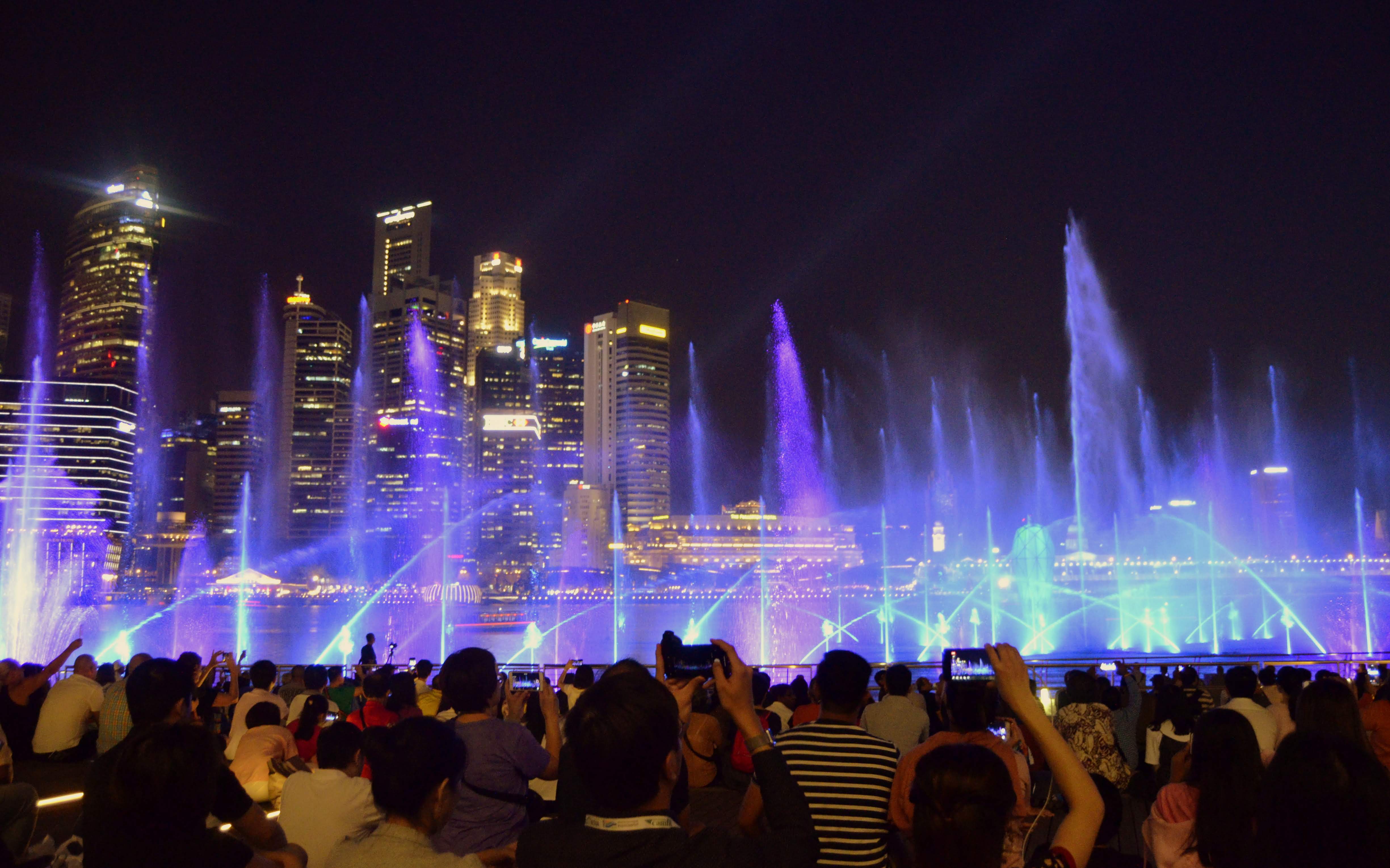 Singapore, шоу фонтанов. 5.09.2018