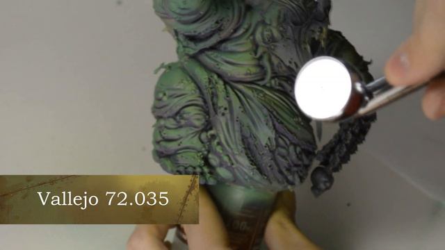 1/4 How to paint - Great Unclean One. Base colours by airbrush смотреть онлайн