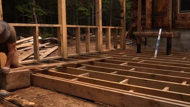Building a Timber Framed Off Grid Outdoor Kitchen | Pine Floor and Walls and a Wood Cook Stove смотреть онлайн