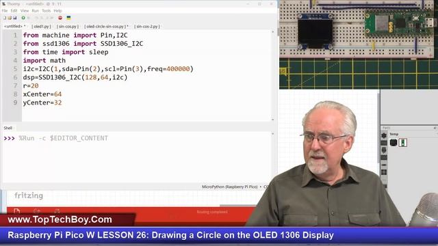 Raspberry Pi Pico W LESSON 26: Drawing a Circle on the OLED 1306 Display смотреть онлайн