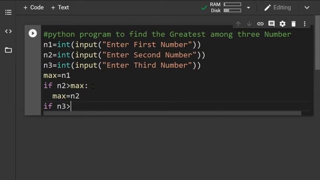 python program : greatest among three number in python смотреть онлайн