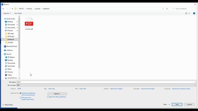 Convert Word to Pdf in Tamil Online/Offline Ms word 2016 смотреть онлайн