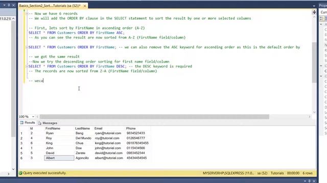 SQL Server Basics 2 - Sorting Data (For Beginners) #ezettutorial #sqlserver смотреть онлайн