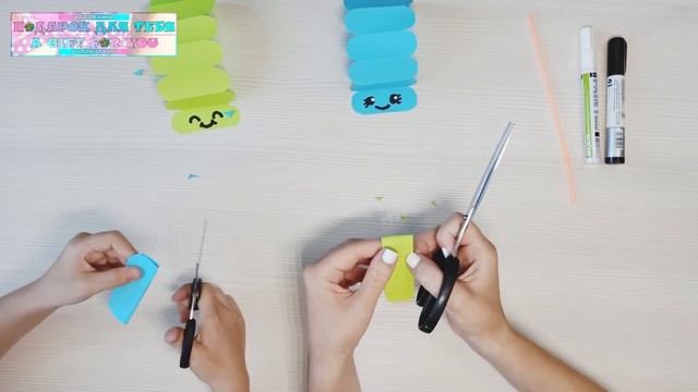 Подвижная гусеница из бумаги / Paper Caterpillar toy смотреть онлайн
