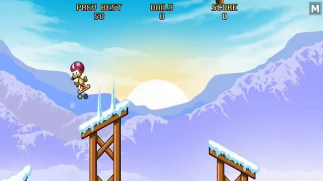 Iphone gameplay: Rat on a snowboard смотреть онлайн