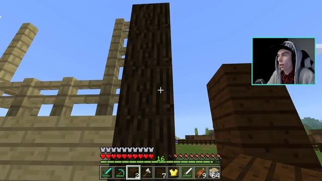 СТРОЮ СВОЙ ПЕРВЫЙ ДОМ в МАЙНКРАФТ!! (Minecraft #4) смотреть онлайн