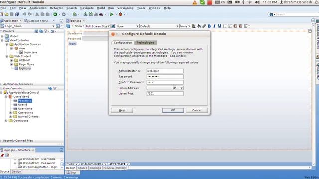 jdev[02] ADF Create Login Method Exposed to bean &Navigate to Page смотреть онлайн