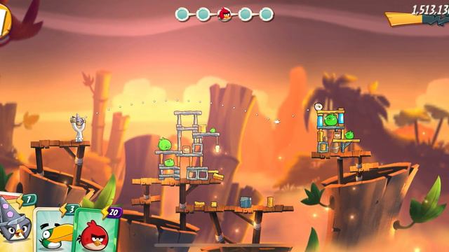 Angry bird 2 Gameplay bamboo levels,red revenge,pigs fight.eggs rescued kids games level 122 смотреть онлайн
