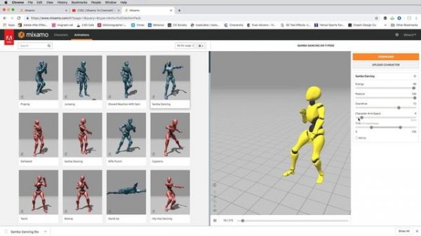 Cinema 4D & Mixamo Tutorial  - Fast & Easy 3D Character Rigging & Animation