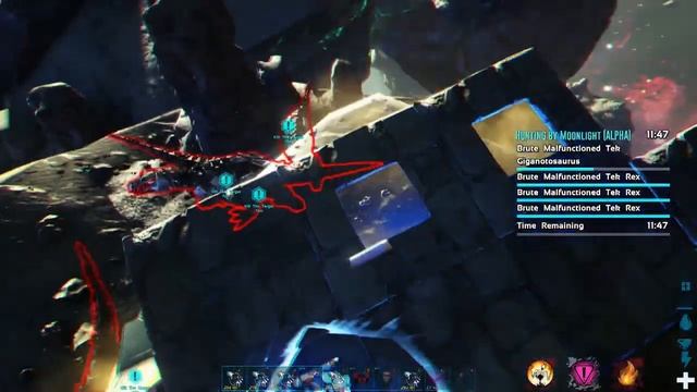 Genesis Alpha Brute Giga! ARK Survival Evolved, XBOX Official Server. Hunting By Moonlight смотреть онлайн