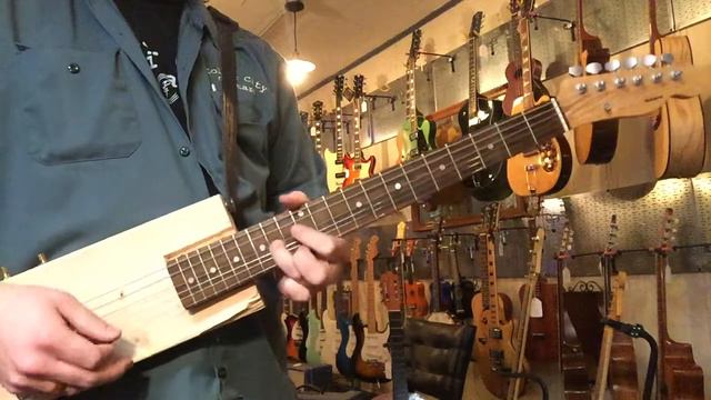 The Lumbercaster --- 2x6 block w/ humbucker at Collar City Guitars in Troy, NY смотреть онлайн