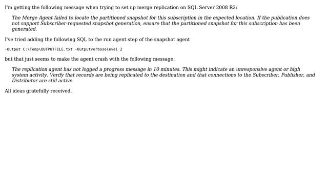 Databases: SQL Server merge replication across domains смотреть онлайн