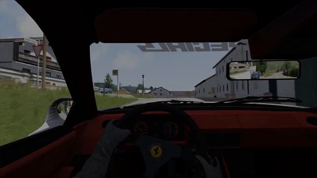 Koenig-Specials Ferrari Testarossa On Countryside Roads / Assetto Corsa