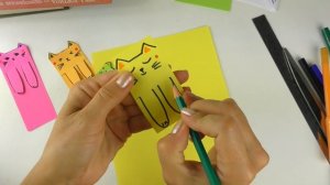 Оригами Закладки для книг "Котятки" | Как сделать закладку из бумаги в виде Котика