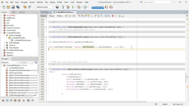 JAVA Tutorial 6 - How To Set A JTable Selected Row Data Into JTextfields in Java [With Source Code] смотреть онлайн