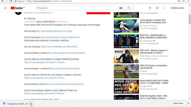 Como instalar pes 2013 pc +tradução,+ narração - Parte 2 смотреть онлайн