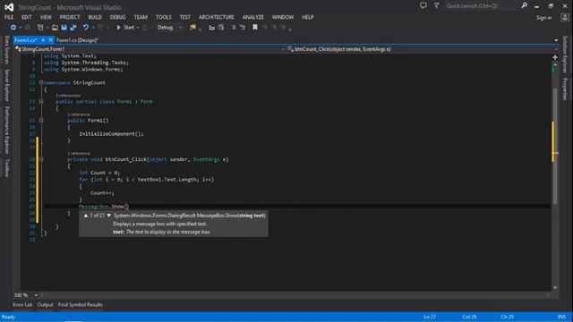 C# - How to Count the Number of Characters in a String or Text смотреть онлайн