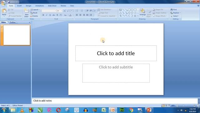 Ms PowerPoint 2007 Tutorial Part 1 смотреть онлайн