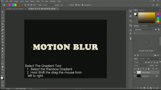 Motion Blur Effect in Photoshop CC 2017, CC 2016, CS6 смотреть онлайн