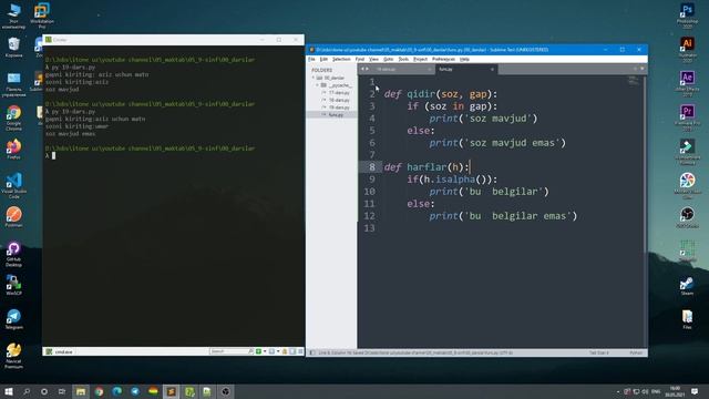 Pythonda funksiyalar, funksiyalarni import qilish | 19-dars | Python darslari | Informatika 9-sinf смотреть онлайн
