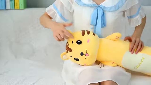 Животные длинный болстер плюшевая игрушка мягкий набивной полосатый динозавр/свинка/панда/кошка смотреть онлайн