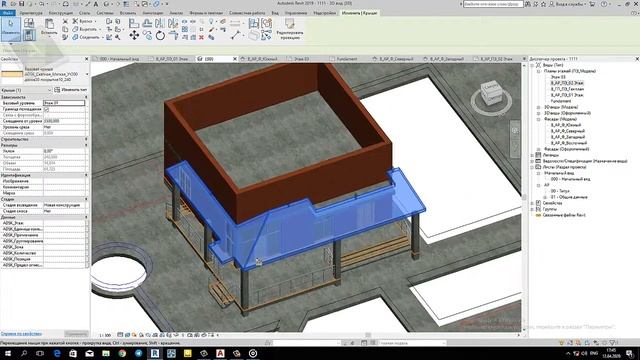 Revit arxitektura. 10-Dars. Uyning old qismiga zina va naves chizish. смотреть онлайн