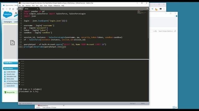 Use Simple Salesforce Bulk API to Query and Create Records in Python | Python Tutorial смотреть онлайн