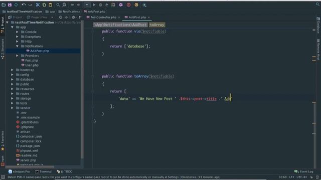 Laravel 5.4 realtime notification system lesson 4 смотреть онлайн