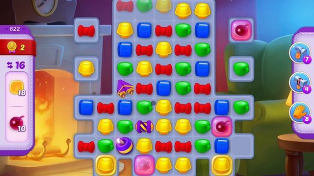 HomeScapes Level 622 no boosters (23 moves) смотреть онлайн