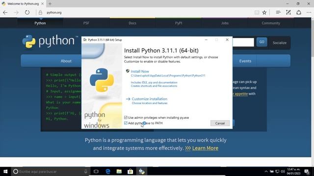 CURSO DE PYTHON 3.11 PARA PRINCIPIANTES: INSTALACIÓN DE PYTHON 3.11 EN WINDOWS #1 смотреть онлайн