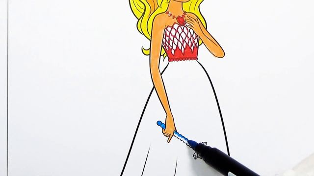 Барби-Сияющая Королева. Раскраска для Детей.Barbie Is The Shining Queen. Coloring for Kids. смотреть онлайн