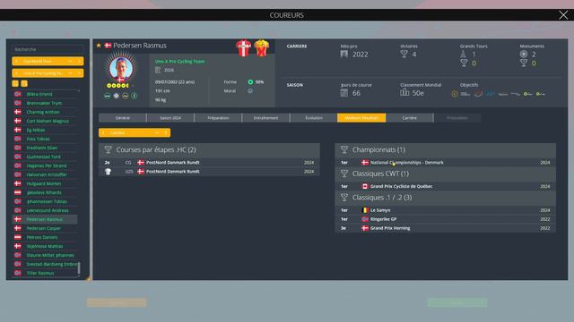 #53 CARRIERE UNO-X | TROISIEME SEMANIE TOBIAS VS ROGLIC POUR L'HISTOIRE | PRO CYCLING MANAGER 2022 смотреть онлайн