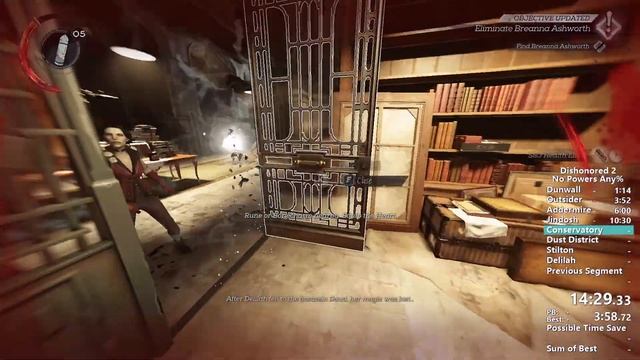 Dishonored 2 - No Powers Any% Speedrun 28:35 смотреть онлайн