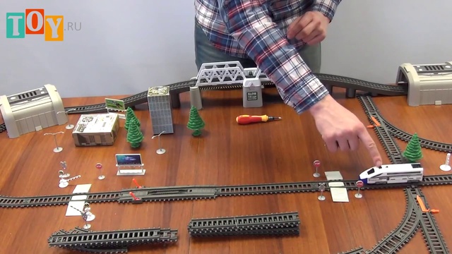 Игрушка ПауэрТрейнс (PowerTrains) Мега набор с 8 вагонами и домами смотреть онлайн