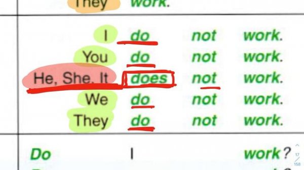 ( Forms of the simple present and the present progressive ) 1-2