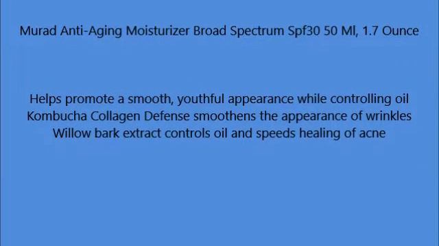 Murad Anti Aging Moisturizer Broad Spectrum Spf30 50 Ml, 1 7 Ounce смотреть онлайн