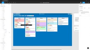 A simple Kanban board with Figma